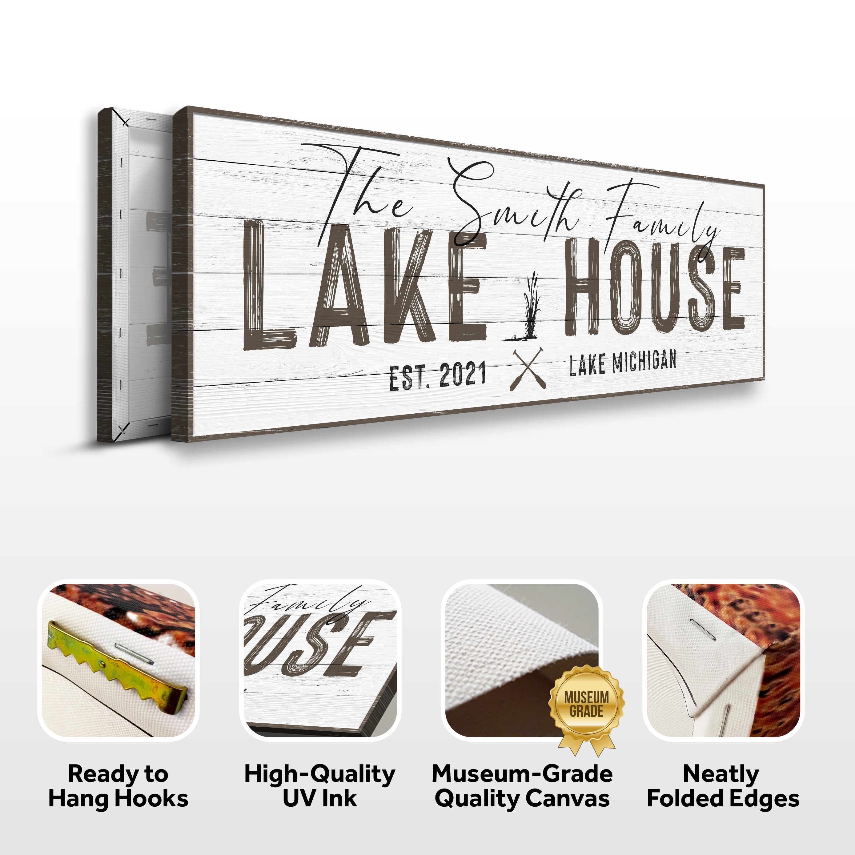 Classic Family Lake House Sign