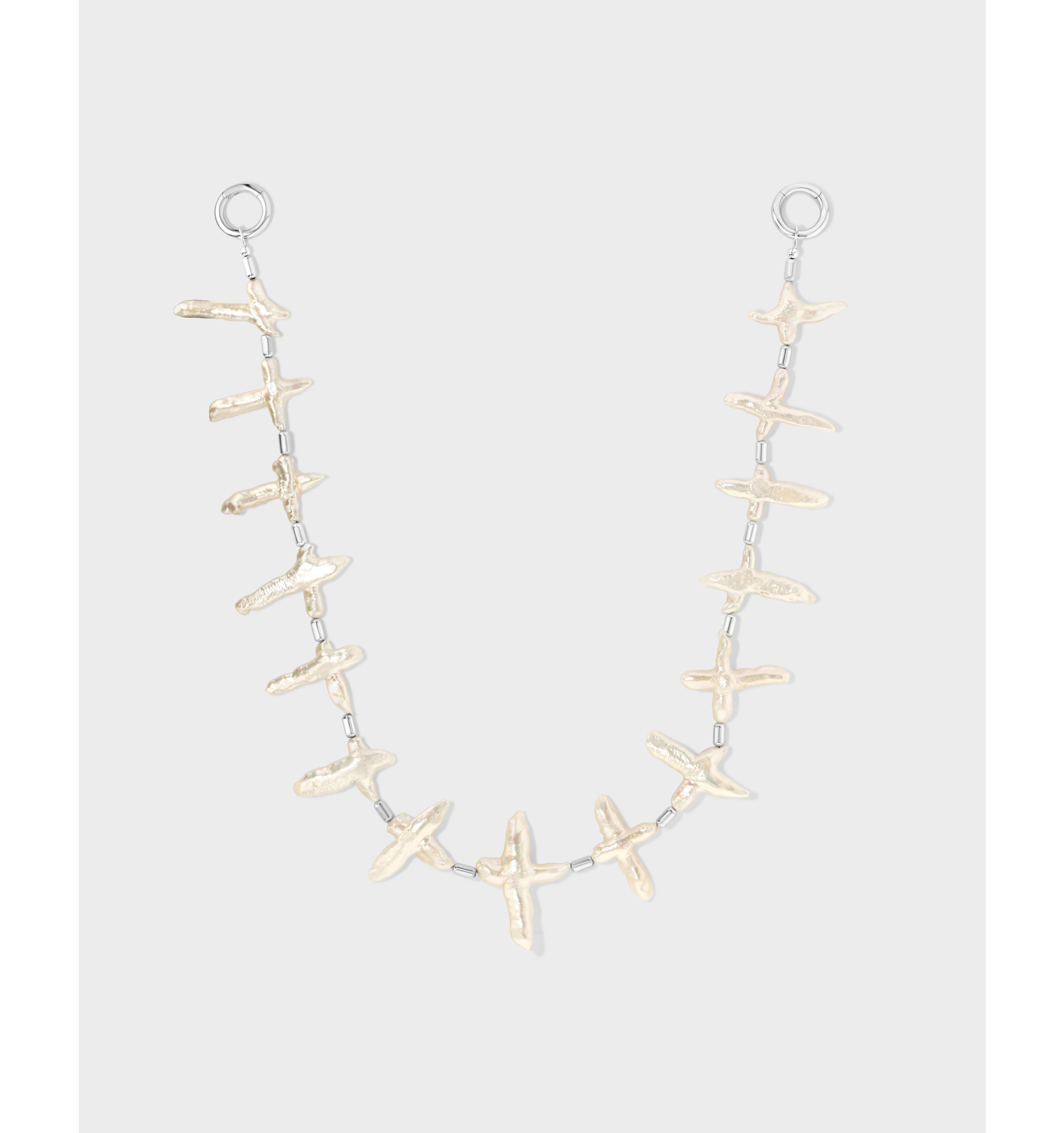 Pearl Crosses Wallet Chain