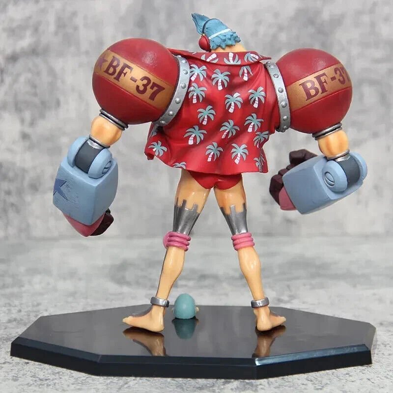 Franky One Piece Anime Figure, Wano Country Cyborg Figurines Iron Man Cutty Flam