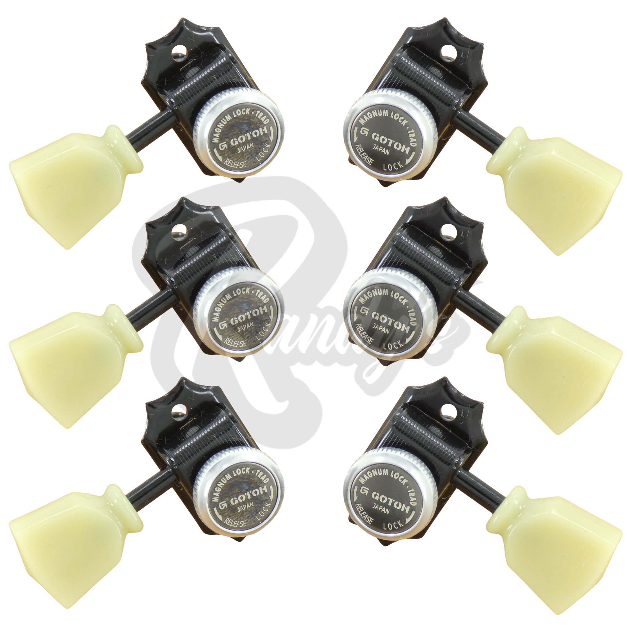 SD90-SL MG-T Vintage Deluxe Locking Tuners w/ Keystone Buttons (L3+R3) - Fits Gibson® & Kluson®
