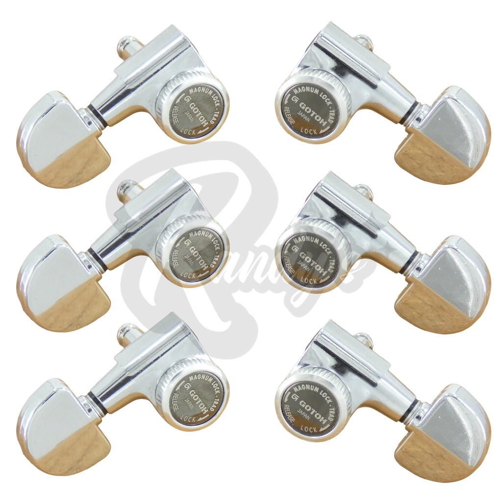 SG301-20 MG-T Locking Tuners w/ Kidney Buttons (L3+R3) - Fits Gibson® & Grover®