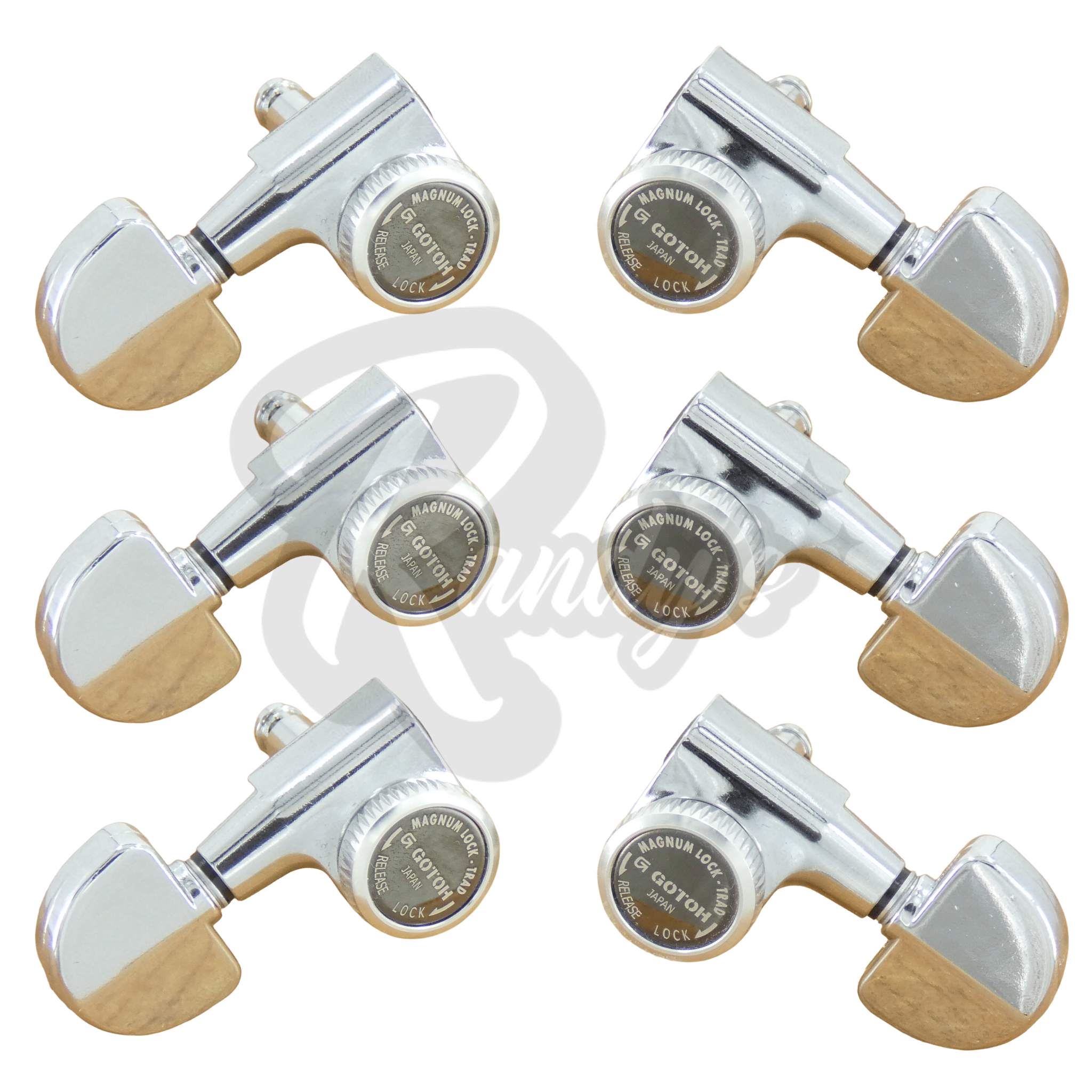 SG301-20 MG-T Locking Tuners w/ Kidney Buttons (L3+R3) - Fits Gibson® & Grover®