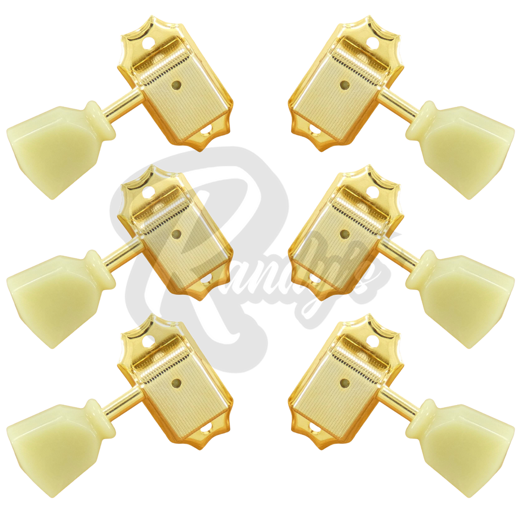 SD90-SL Vintage Deluxe Tuners w/ Keystone Buttons (L3+R3) - Fits Gibson® & Kluson®