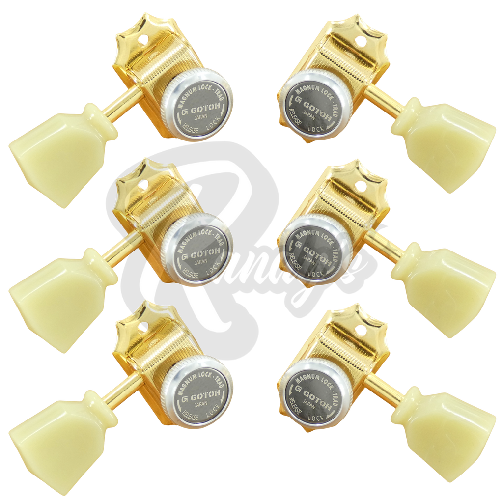 SD90-SL MG-T Vintage Deluxe Locking Tuners w/ Keystone Buttons (L3+R3) - Fits Gibson® & Kluson®
