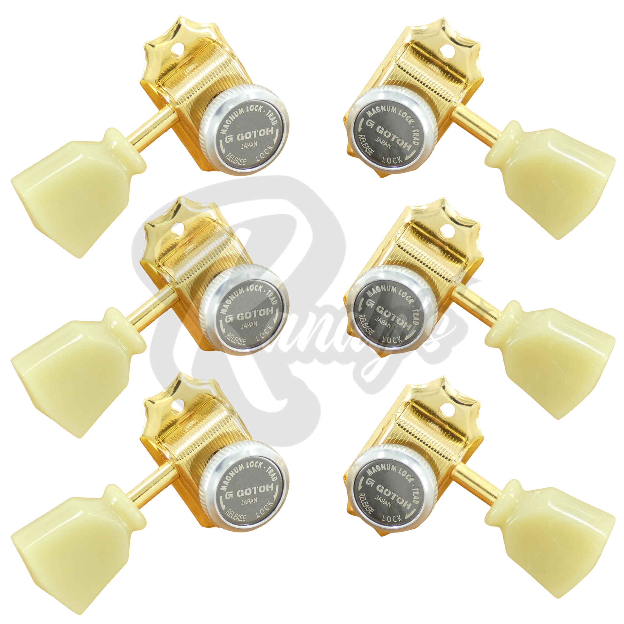 SD90-SL MG-T Vintage Deluxe Locking Tuners w/ Keystone Buttons (L3+R3) - Fits Gibson® & Kluson®