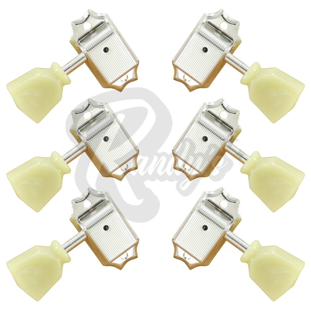SD90-SL Vintage Deluxe Tuners w/ Keystone Buttons (L3+R3) - Fits Gibson® & Kluson®