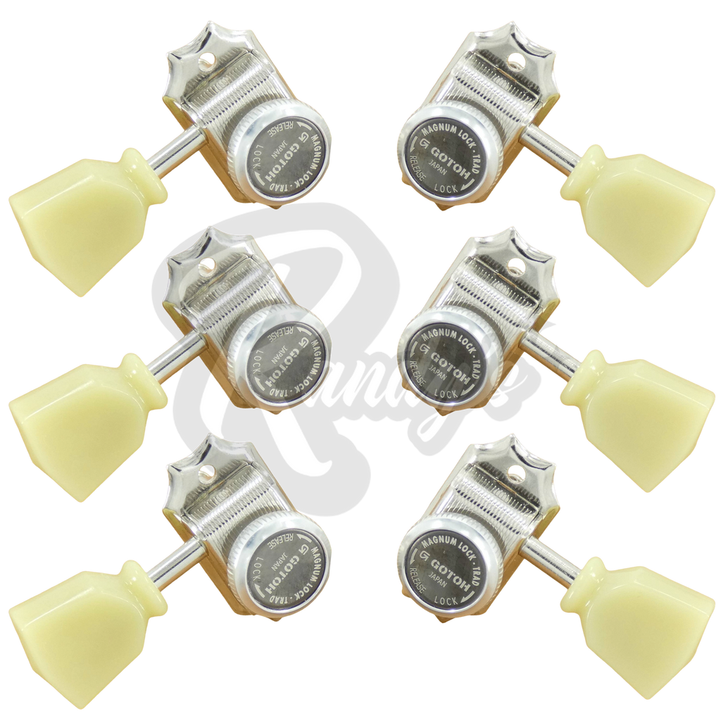SD90-SL MG-T Vintage Deluxe Locking Tuners w/ Keystone Buttons (L3+R3) - Fits Gibson® & Kluson®