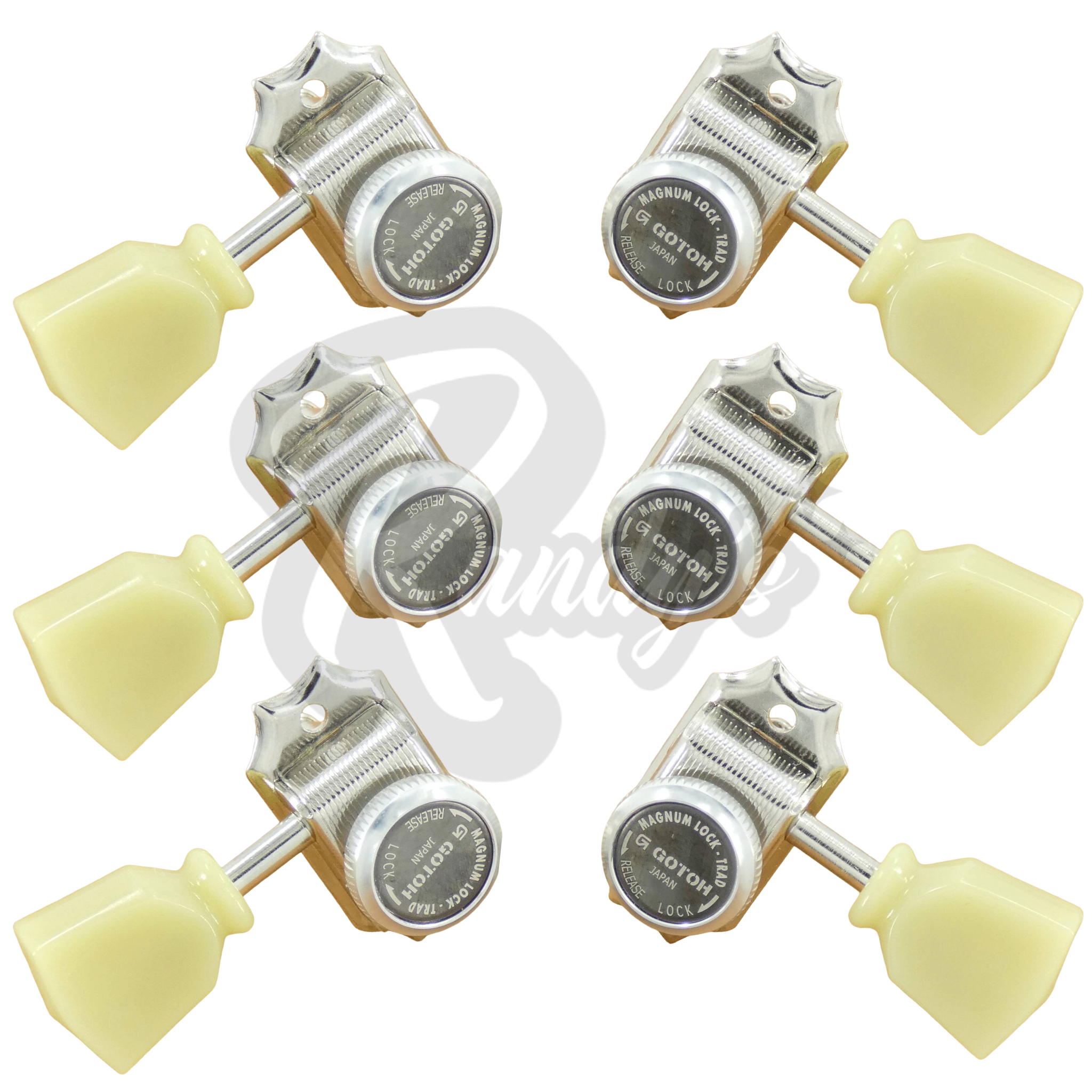 SD90-SL MG-T Vintage Deluxe Locking Tuners w/ Keystone Buttons (L3+R3) - Fits Gibson® & Kluson®