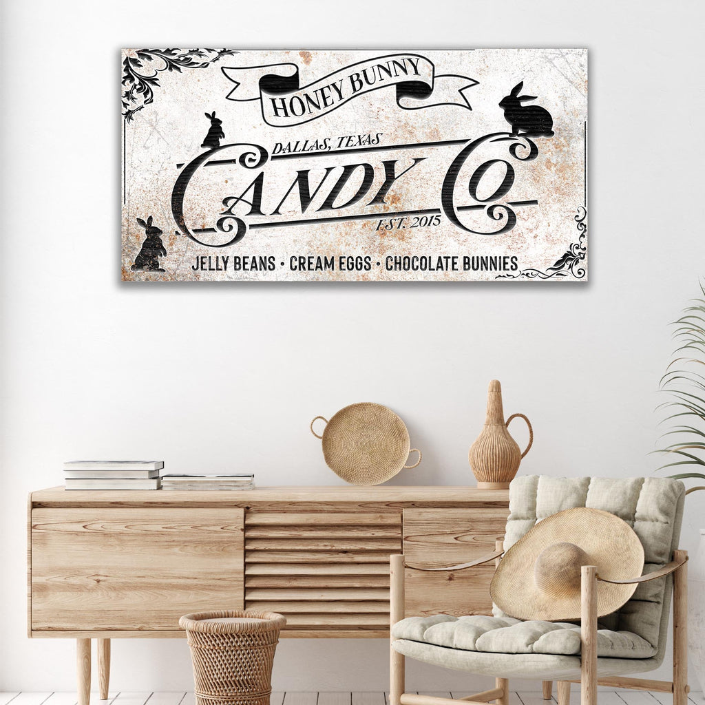 Honey Bunny Candy Company Sign