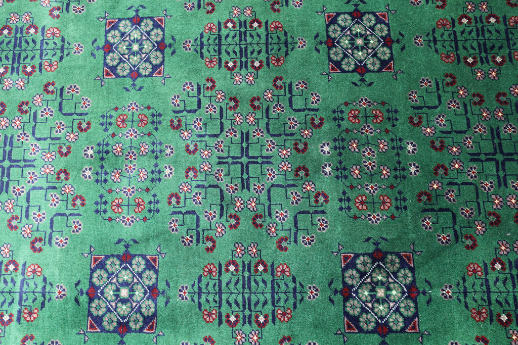 Hand-Knotted Afghani Bukharayi Wool Rug – 6’7″  x  9’9″