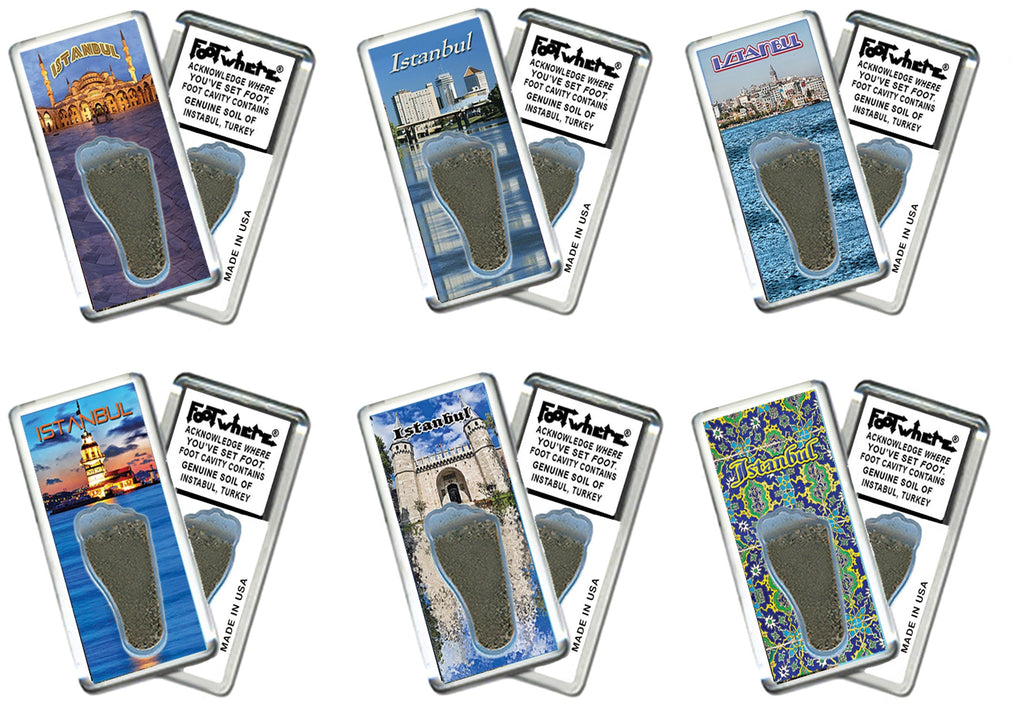Istanbul FootWhere® Souvenir Magnet. 72 pieces/6 assorted styles.