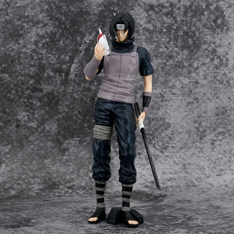 Itachi Uchiha Anime Figure, Mangekyo Sharingan Naruto Shippuden Figurine, 11 in
