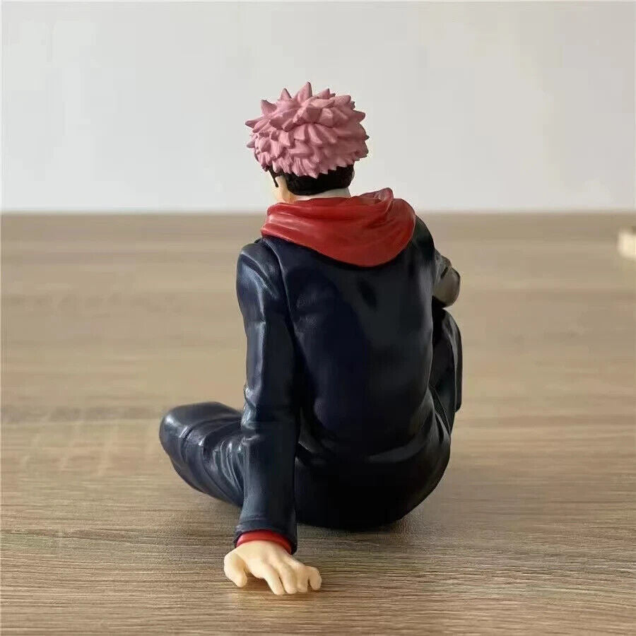 Itadori Yuji Sitting Figurines, Jujutsu Kaisen Anime Collectible Figures 3 in