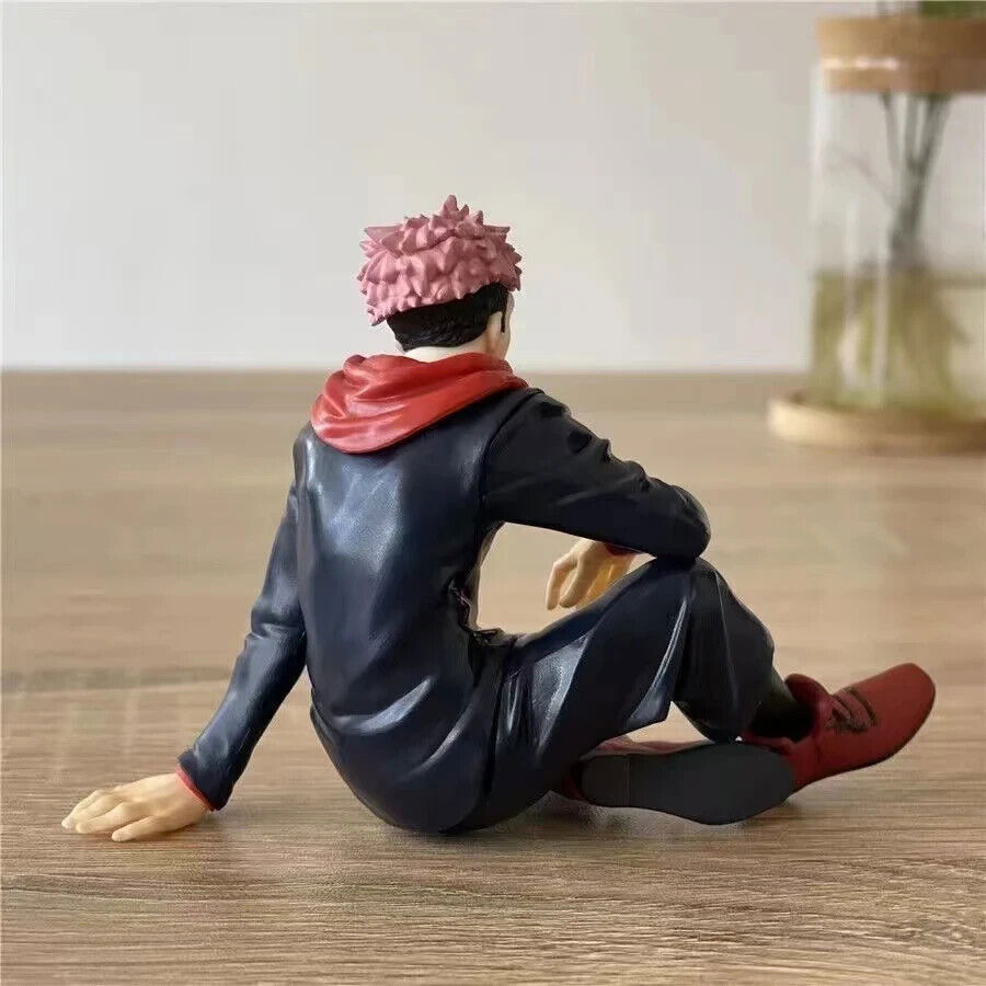 Itadori Yuji Sitting Figurines, Jujutsu Kaisen Anime Collectible Figures 3 in