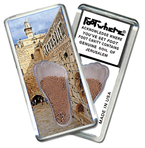 Jerusalem FootWhere® Souvenir Magnet. 72 pieces/ 6 assorted styles.