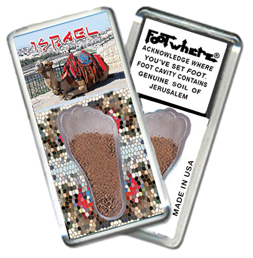 Jerusalem FootWhere® Souvenir Magnet. 72 pieces/ 6 assorted styles.