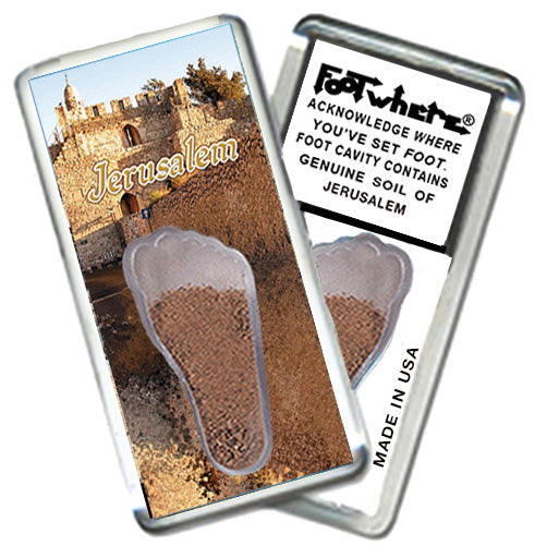 Jerusalem FootWhere® Souvenir Magnet. 72 pieces/ 6 assorted styles.