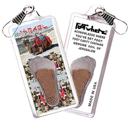 Jerusalem FootWhere® Souvenir Zipper-Pull. 72 pieces/ 6 assorted styles.