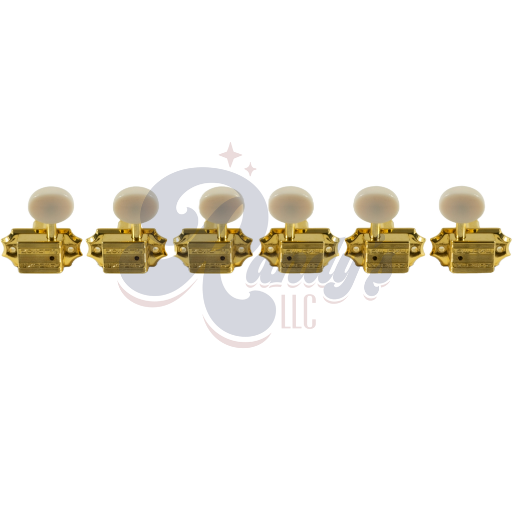 Kluson Tuners (Vintage Diecast Series) w/ Oval Buttons (L3+R3) - Fits Gibson® CLOSEOUT