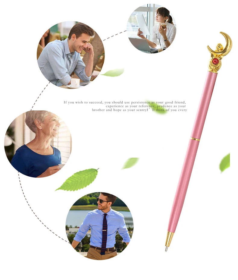 Kawaii Sailor Moon Ballpoint Pen, Black Office Pen Stationery Supplies School Student Gifts