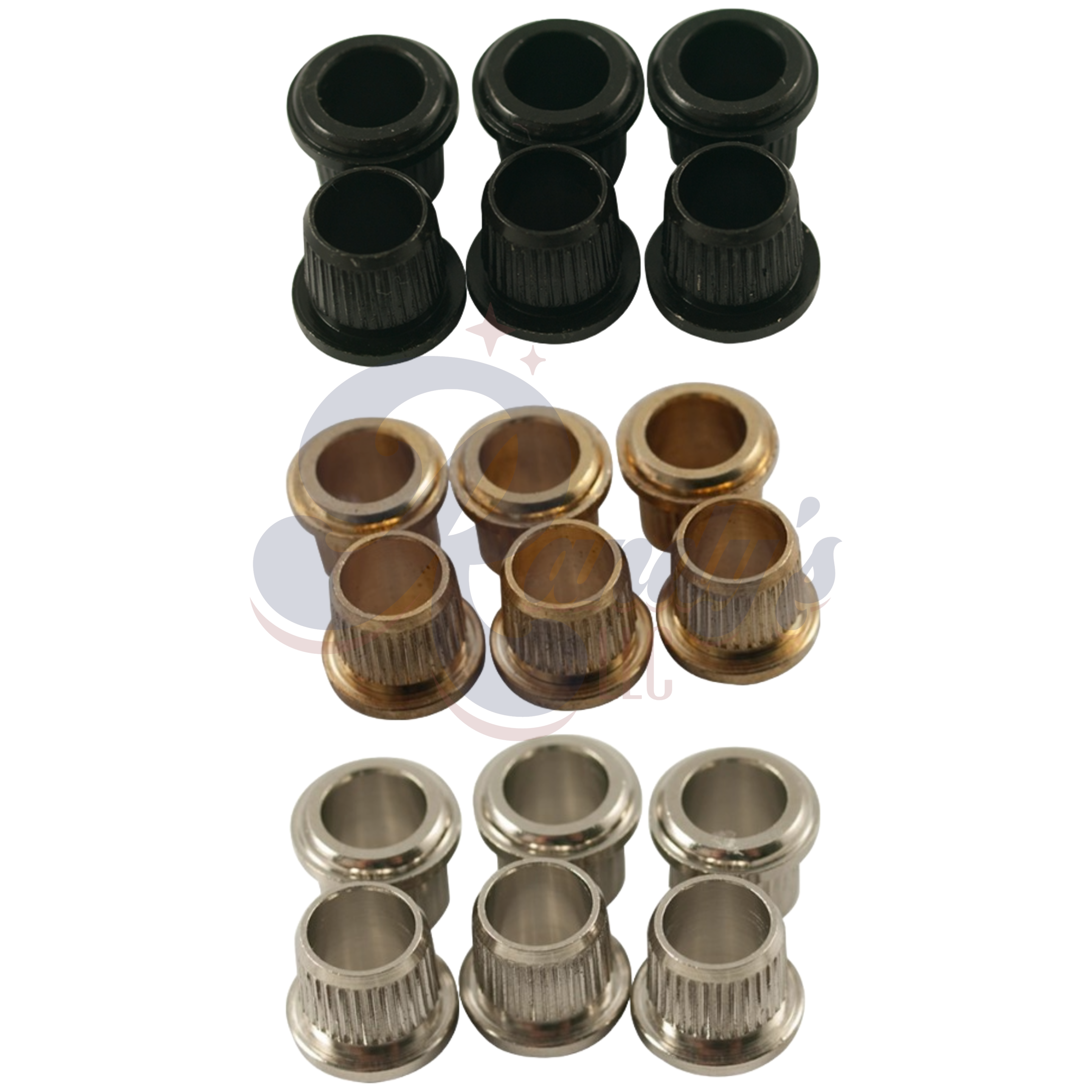 Kluson Replacement Round Bushings for Deluxe & Supreme Series (6-Pack) - Fits Gibson® CLOSEOUT