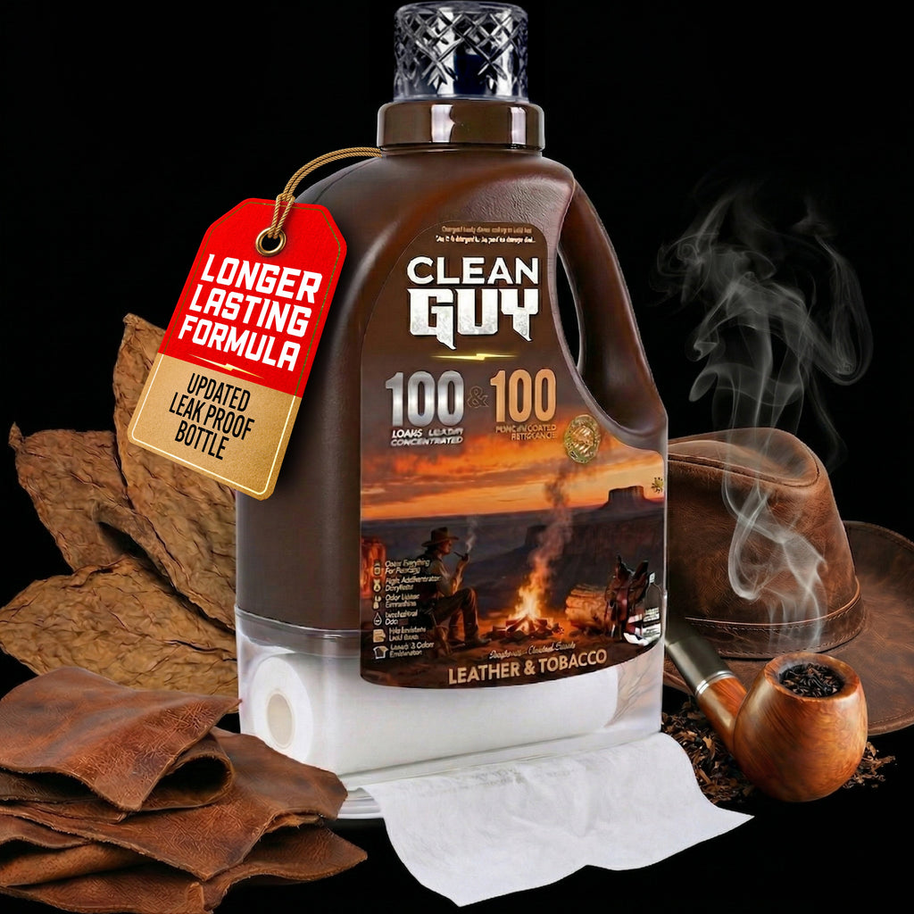 Heavy Duty Premium Laundry Detergent + Built-In Dryer Sheets (100 Loads) -  LEATHER & TOBACCO.