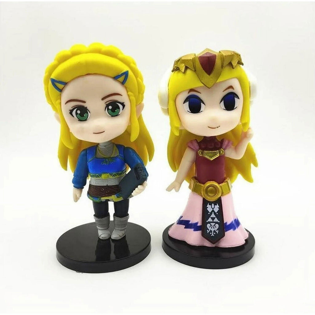 Legend of Zelda 6 Pcs Set Figure, Princess Zelda and Link Gaming Figurine 4 in