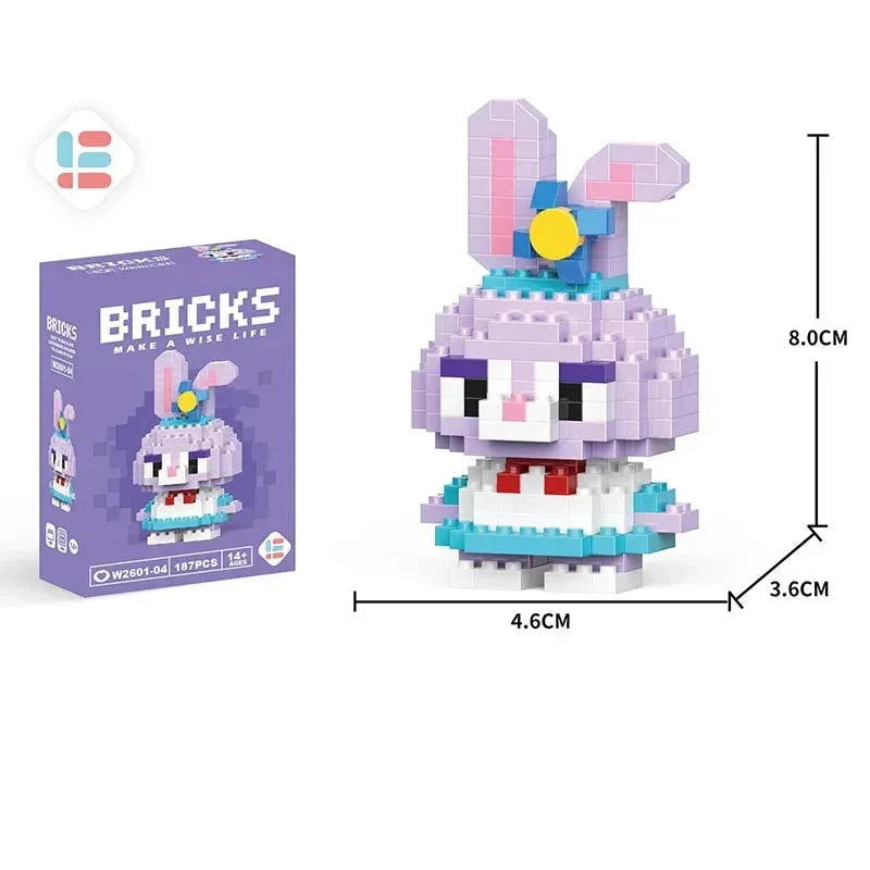 LiLo Stitch Toys Building Blocks Pikachu Anime Cartoon Character Model Puzzles