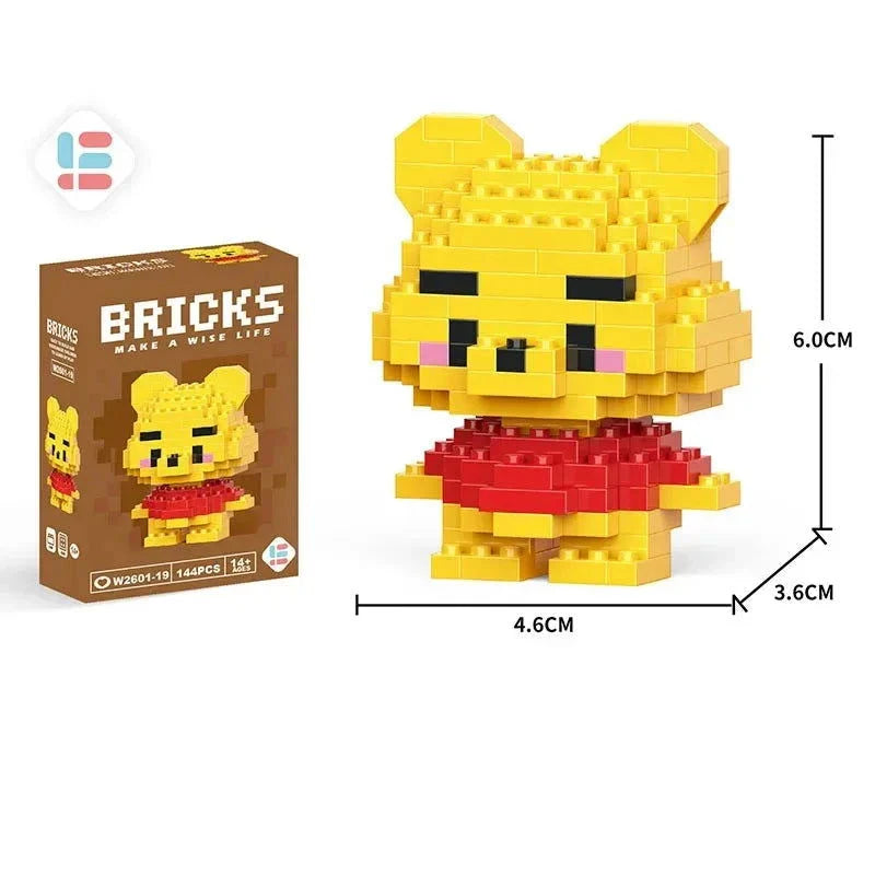 LiLo Stitch Toys Building Blocks Pikachu Anime Cartoon Character Model Puzzles