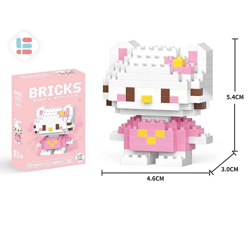 LiLo Stitch Toys Building Blocks Pikachu Anime Cartoon Character Model Puzzles
