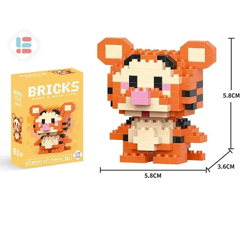 LiLo Stitch Toys Building Blocks Pikachu Anime Cartoon Character Model Puzzles
