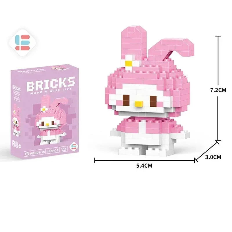 LiLo Stitch Toys Building Blocks Pikachu Anime Cartoon Character Model Puzzles