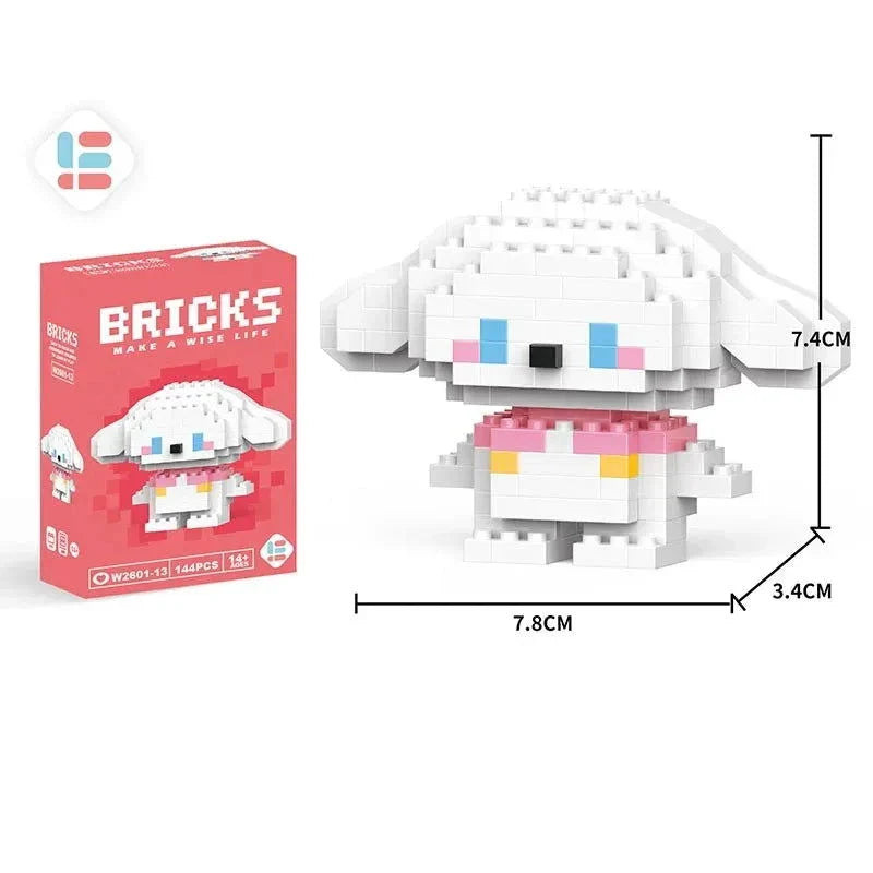 LiLo Stitch Toys Building Blocks Pikachu Anime Cartoon Character Model Puzzles