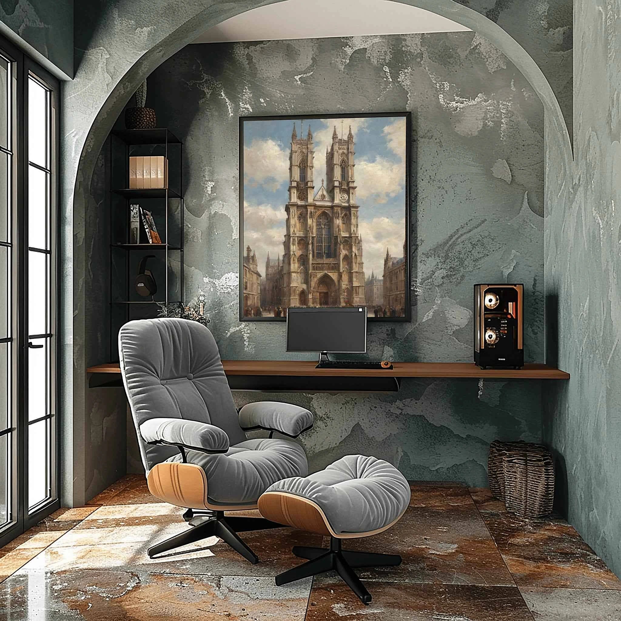 Westminster Grace: Iconic Abbey & Gothic Architectural Masterpiece Oil Painting