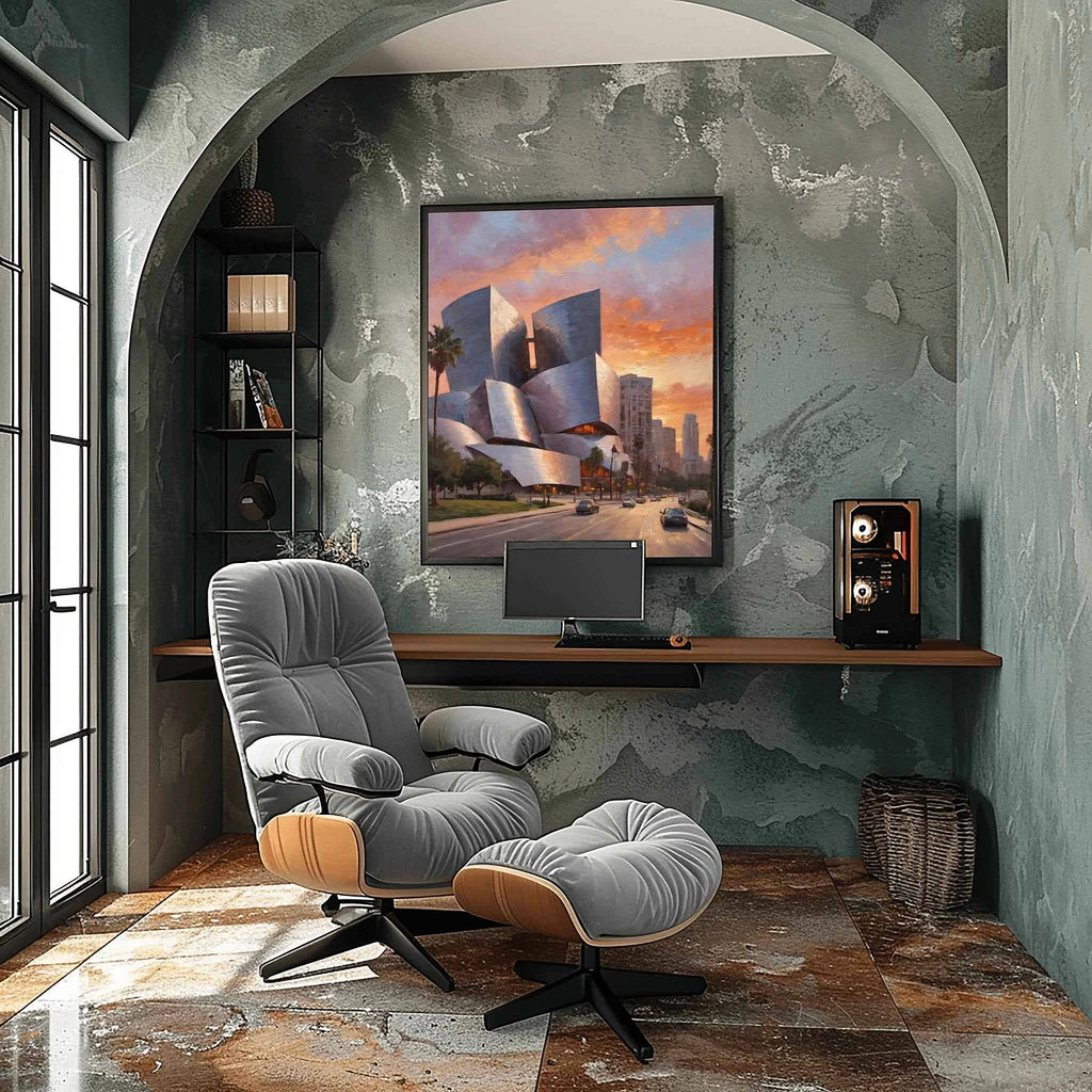 Disney Hall Symphony: Frank Gehry’s Modern Architectural Masterpiece Oil Painting