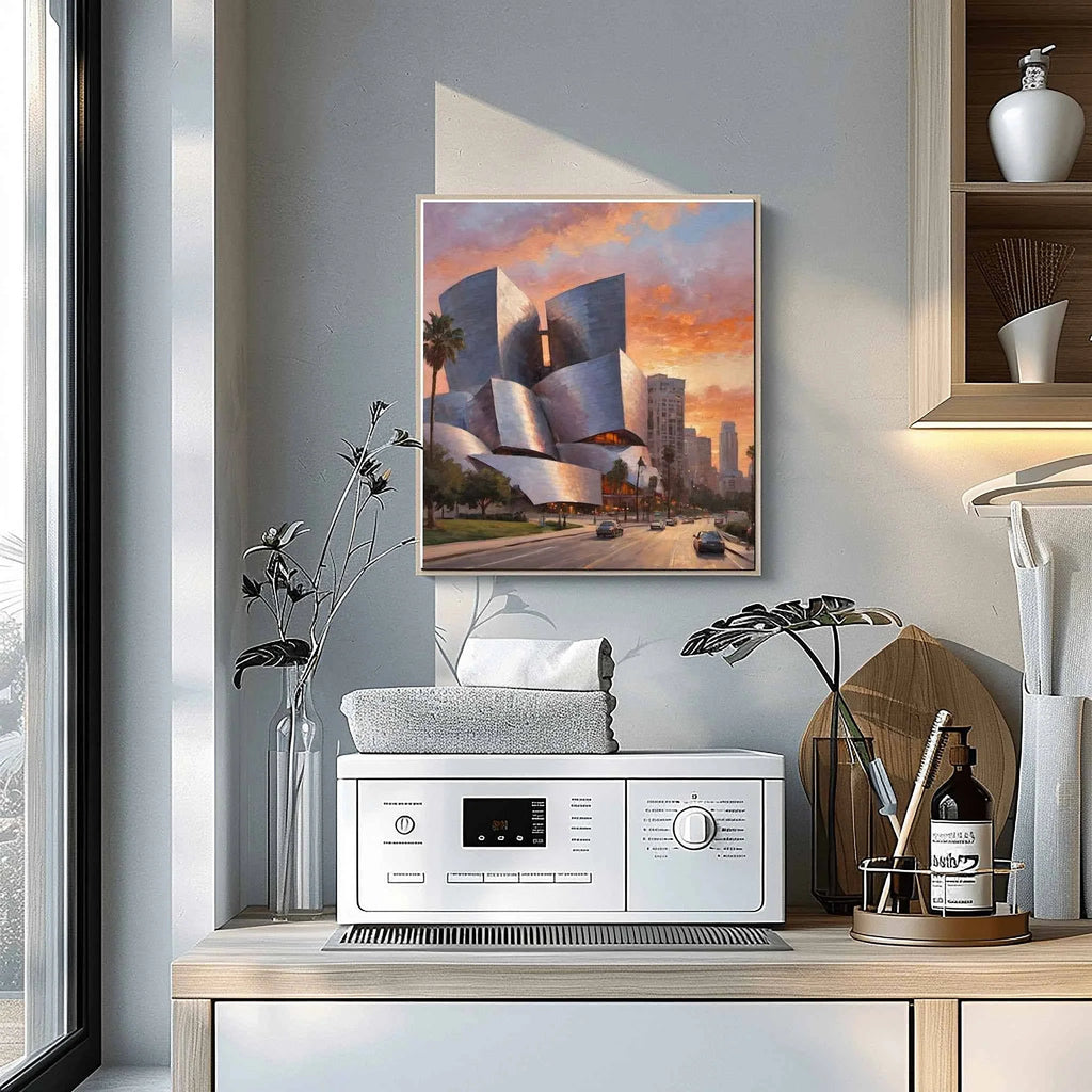 Disney Hall Symphony: Frank Gehry’s Modern Architectural Masterpiece Oil Painting