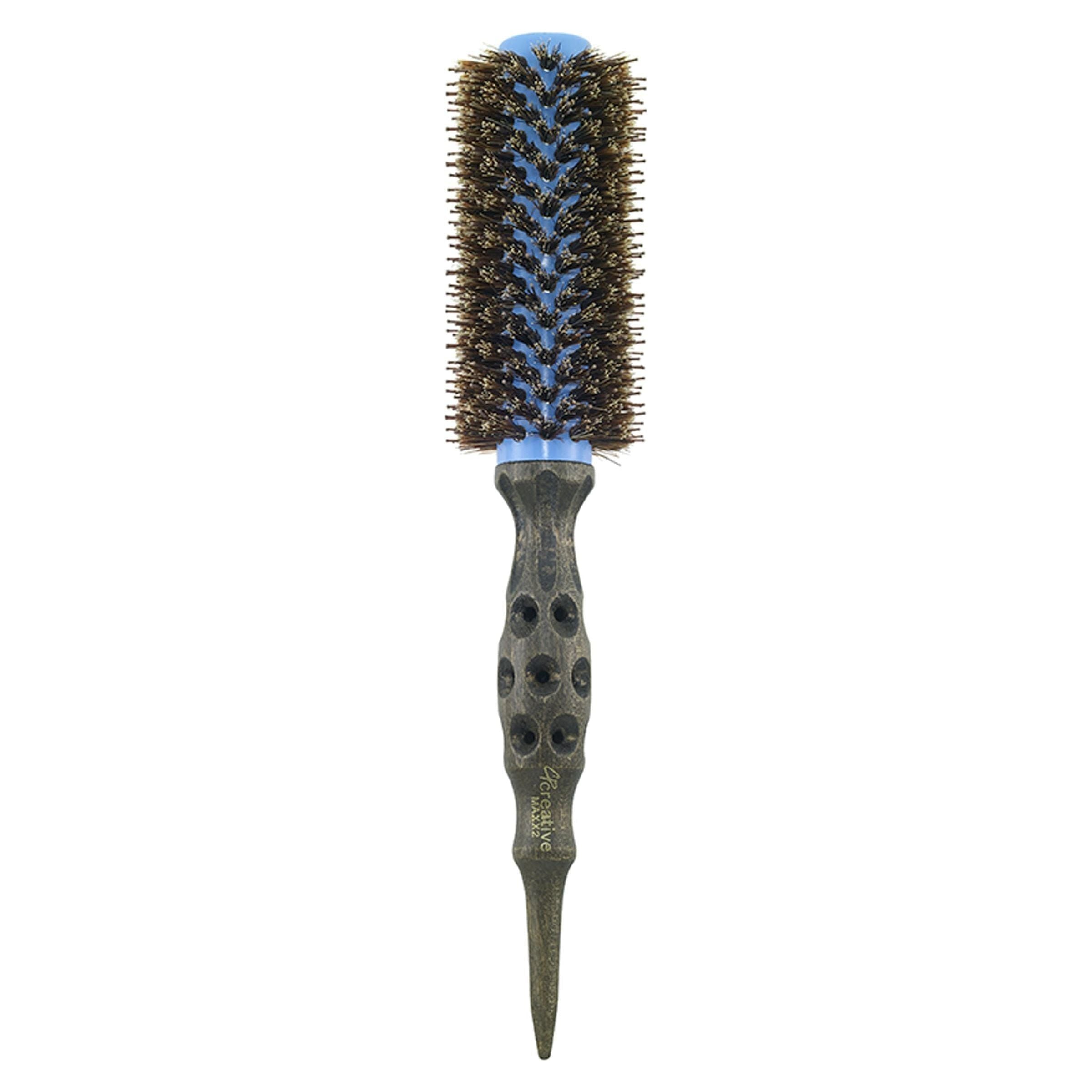 Maxx Wood and Ceramic Round Hair Brush