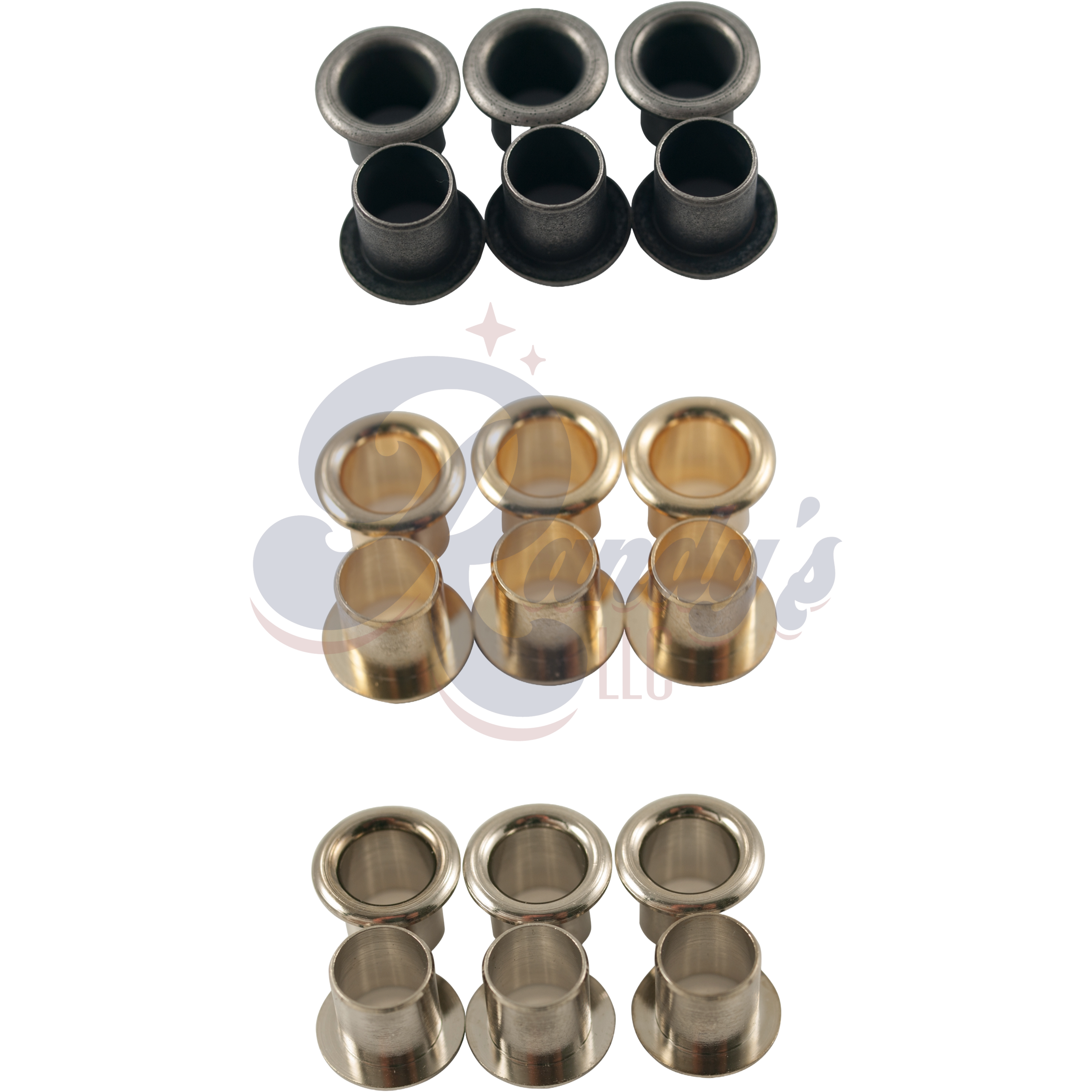 Kluson Replacement Stamped Eyelet Bushings for Deluxe & Supreme Series (6-Pack) - Fits Gibson® CLOSEOUT