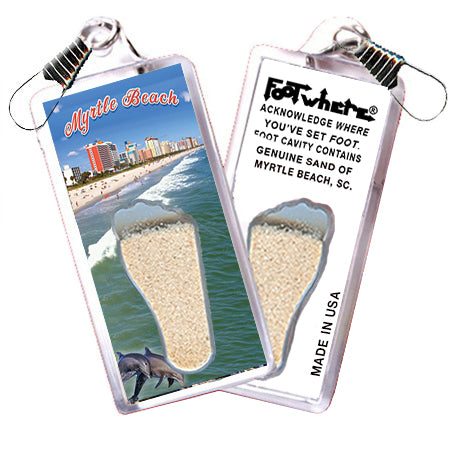 Myrtle Beach FootWhere® Souvenir Zipper-Pull. 72 pieces/6 assorted styles.
