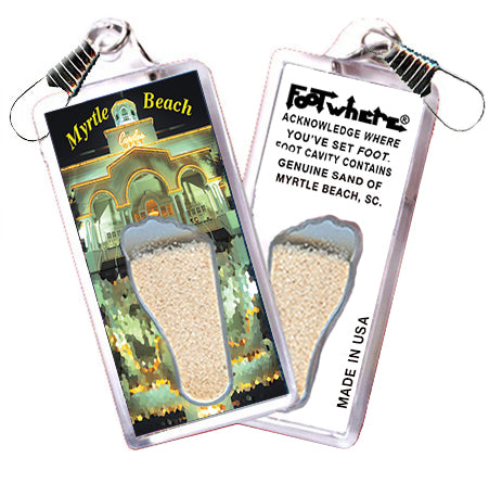 Myrtle Beach FootWhere® Souvenir Zipper-Pull. 72 pieces/6 assorted styles.