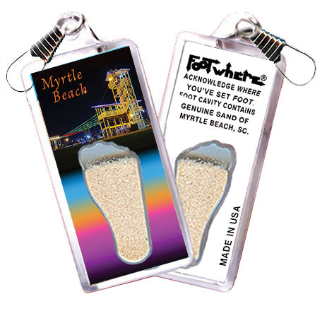 Myrtle Beach FootWhere® Souvenir Zipper-Pull. 72 pieces/6 assorted styles.