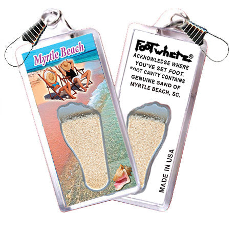 Myrtle Beach FootWhere® Souvenir Zipper-Pull. 72 pieces/6 assorted styles.