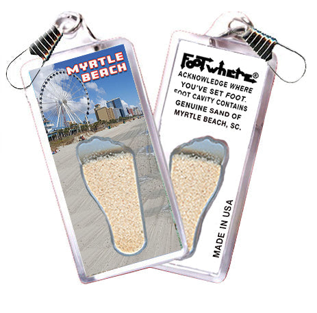 Myrtle Beach FootWhere® Souvenir Zipper-Pull. 72 pieces/6 assorted styles.