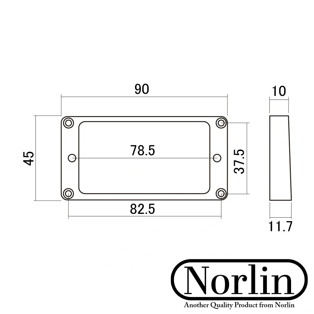 Humbucker Pickup Tapered Mounting Ring (Black) for Gibson® Guitars