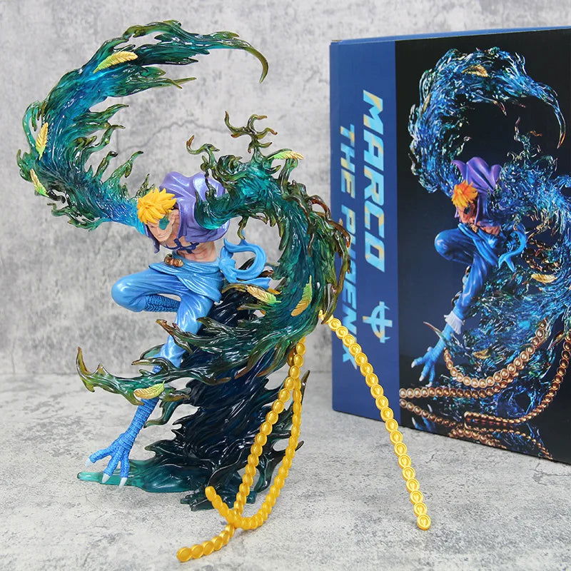 Marco the Phoenix Anime Figurine, One Piece Figures Action Toys Flying Marco PVC 33 cm