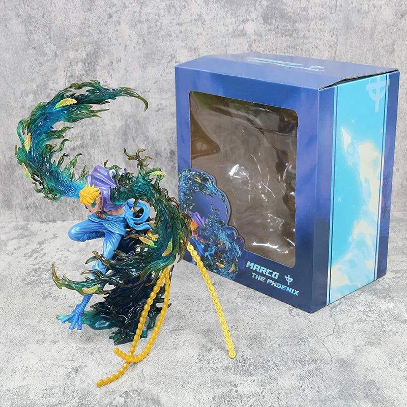 Marco the Phoenix Anime Figurine, One Piece Figures Action Toys Flying Marco PVC 33 cm