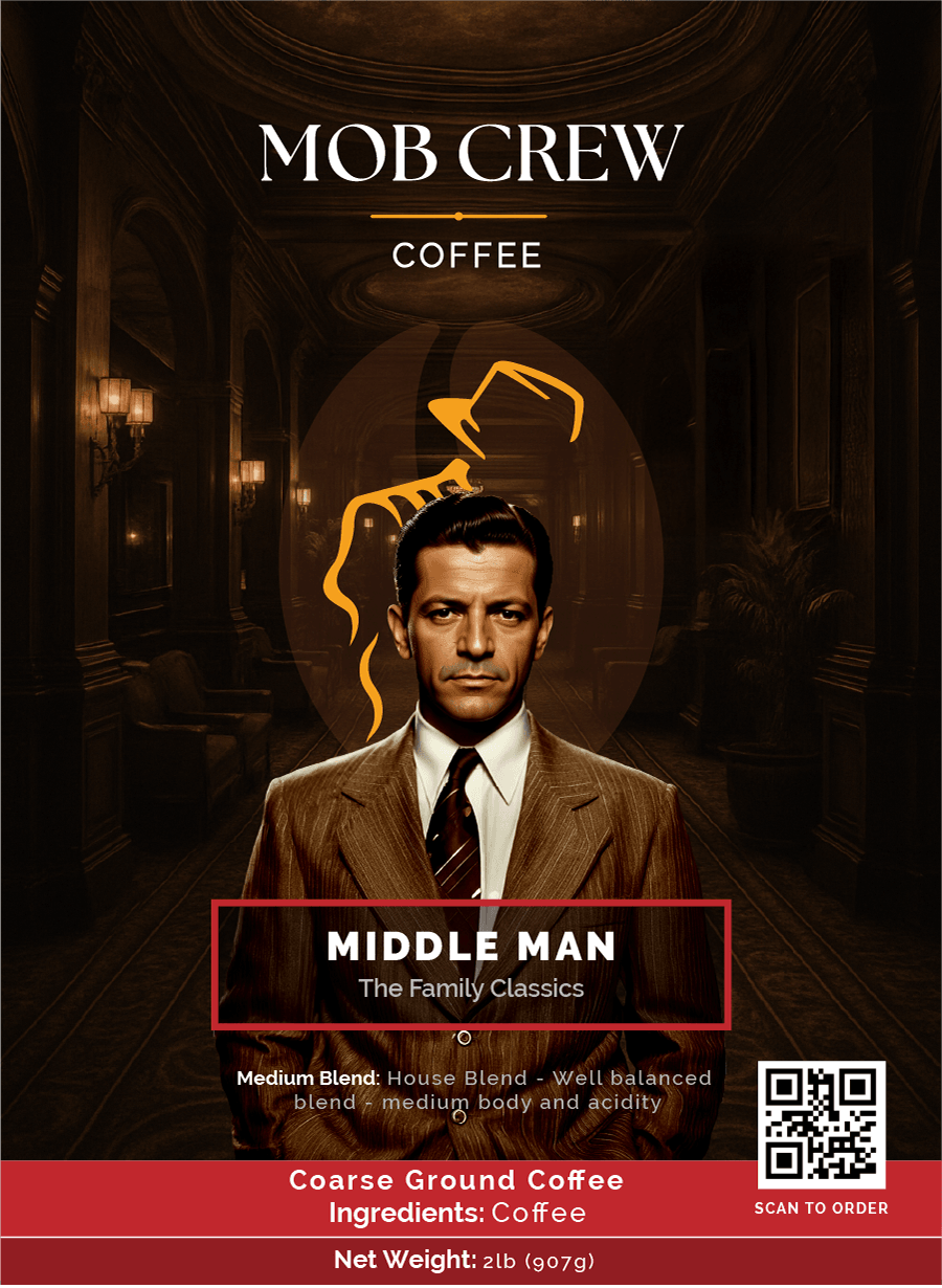 Middle Man Coffee 2lb  Medium Roast Coffee Signature House Blend by Mob Crew Coffee
