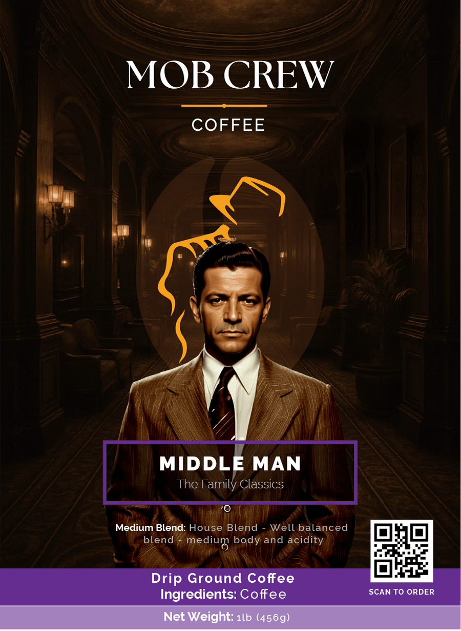 Middle Man Medium Coffee Blend: 1lb The Perfect Balance in Every Brew