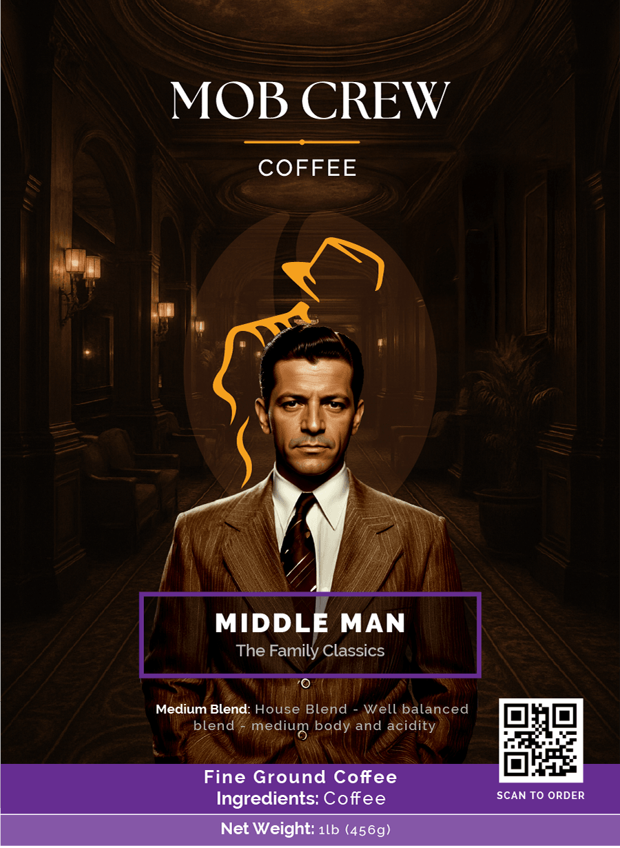 Middle Man Medium Coffee Blend: 1lb The Perfect Balance in Every Brew