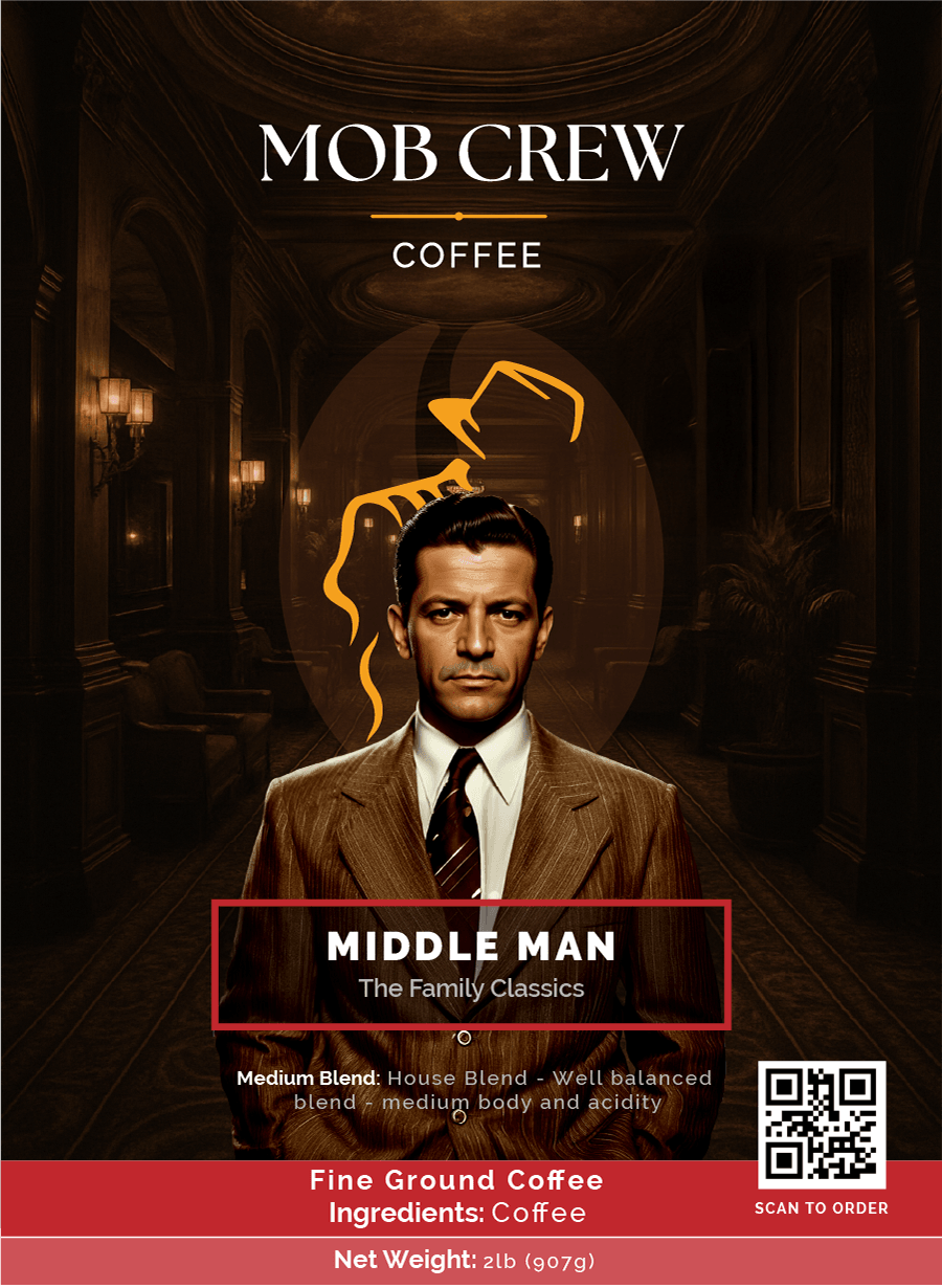 Middle Man Coffee 2lb  Medium Roast Coffee Signature House Blend by Mob Crew Coffee